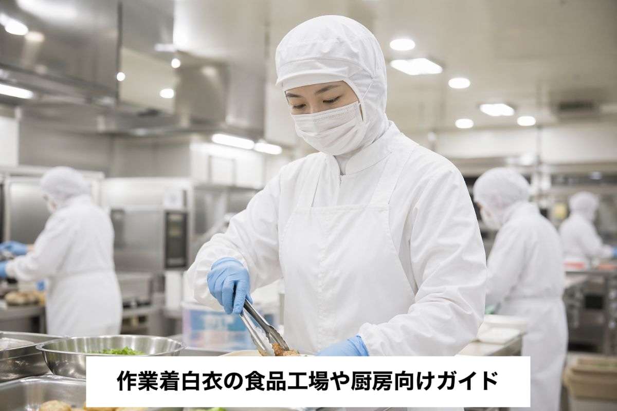 作業着白衣の食品工場や厨房向けガイド